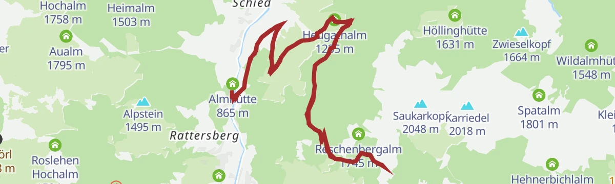 Route map: Großarl: Gerstreitalm